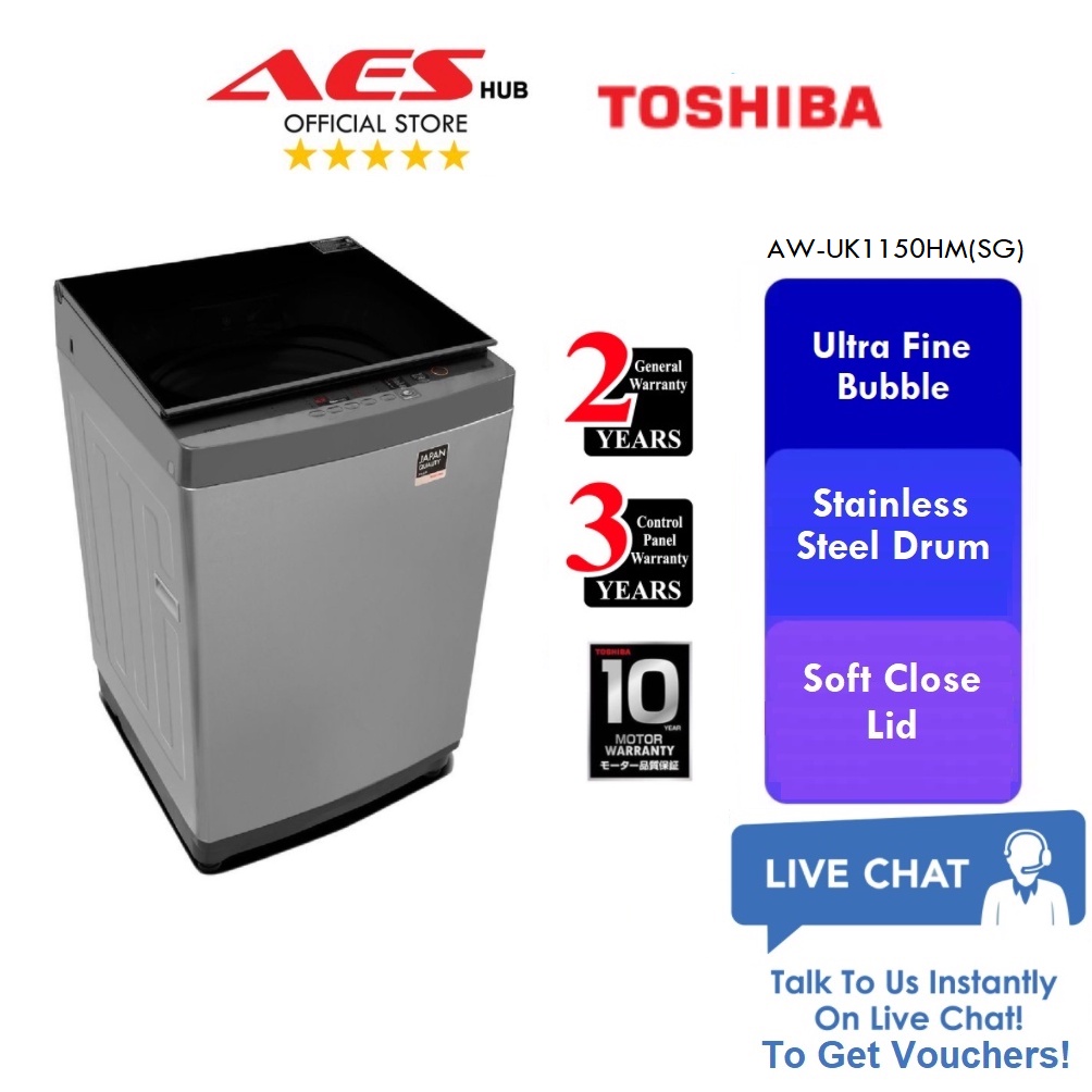 Toshiba 10.5KG Top Load Washing Machine Auto Washer Machine Mesin Basuh