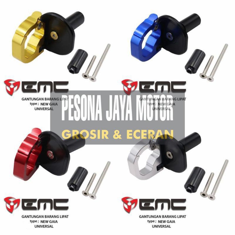 GANTUNGAN Emc Motorcycle Goods Hanger, Round Model, Foldable & Universal Cover for Nmax, Aerox, Xmax, Vario125, 150, etc.
