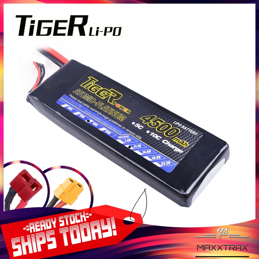 [Official 30 Days Warranty] TIGER 2S-6S RC Lipo Battery 4500 5400mah 7 ...