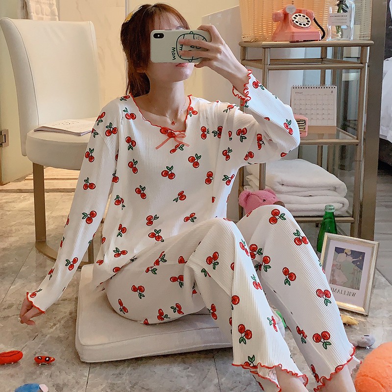 Nursing Maternity Nightwear Breastfeeding Pajamas For Pregnant Women Autumn New Fashion Cotton Printing Pregnancy Clothe Shopee Malaysia