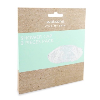 WATSONS Transparent Shower Cap With White Dot   3 Pcs