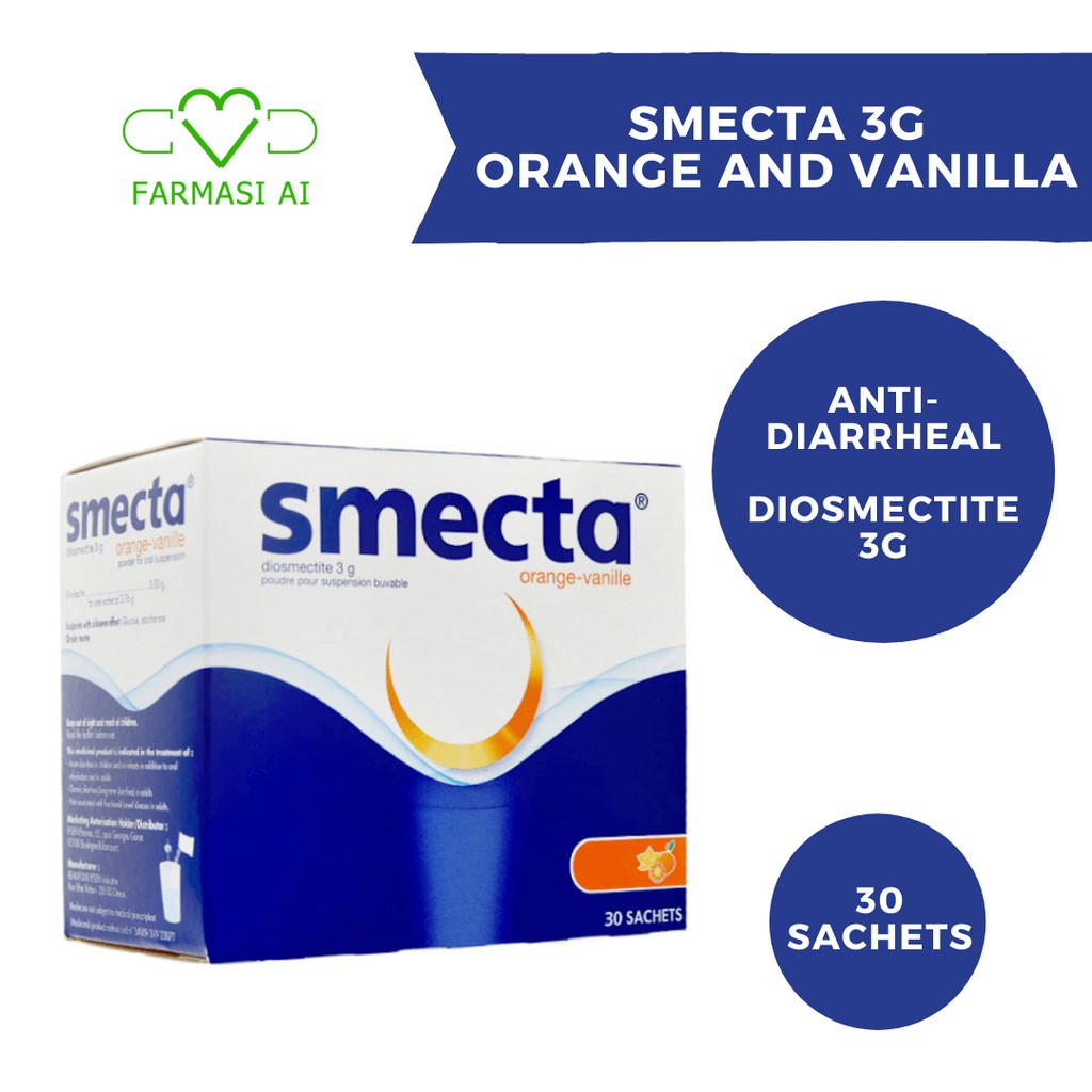 Smecta 3g Orange Vanilla Flavour Exp 02 23 Shopee Malaysia