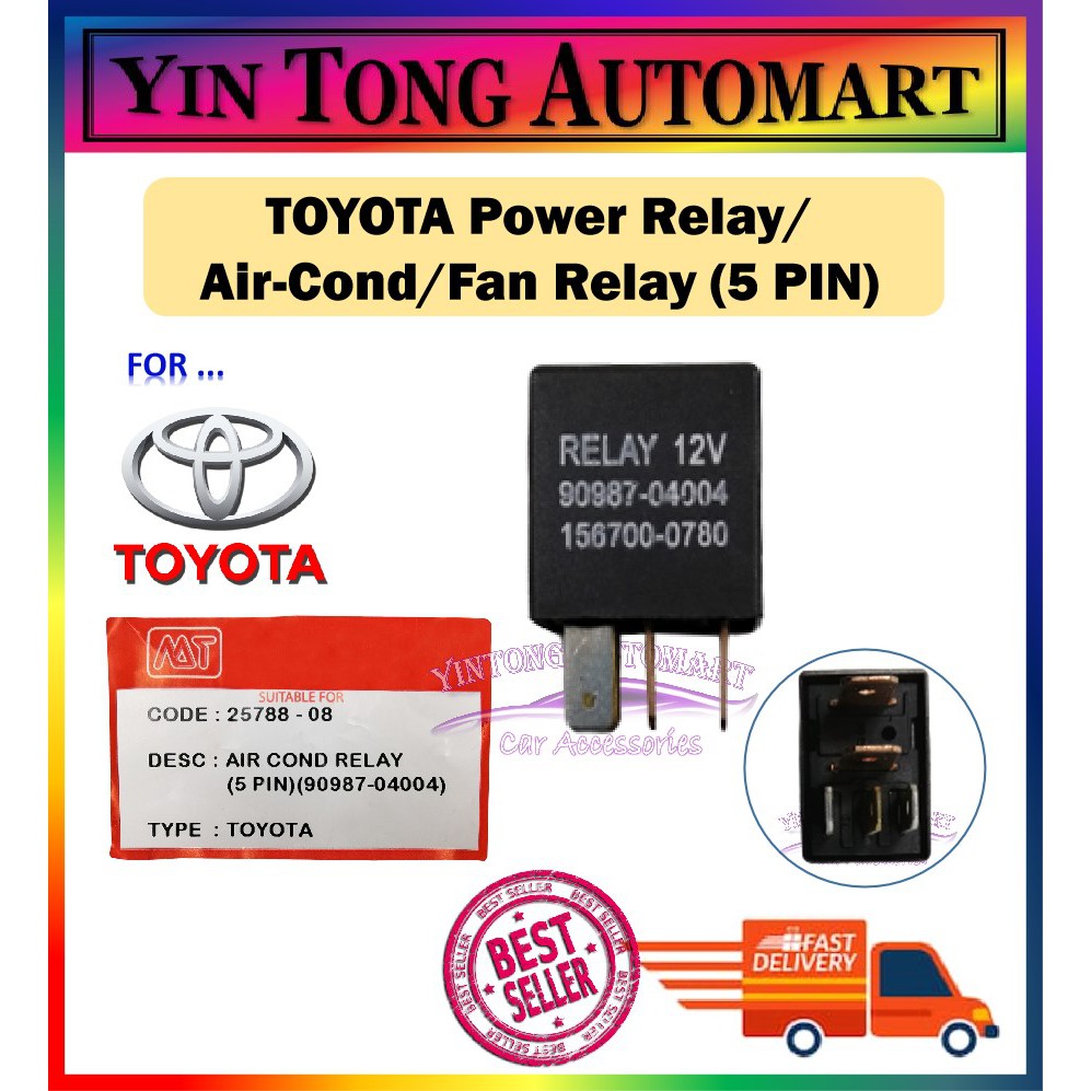 TOYOTA Power Relay/AirCond/Fan Relay (5 PIN) Shopee Malaysia