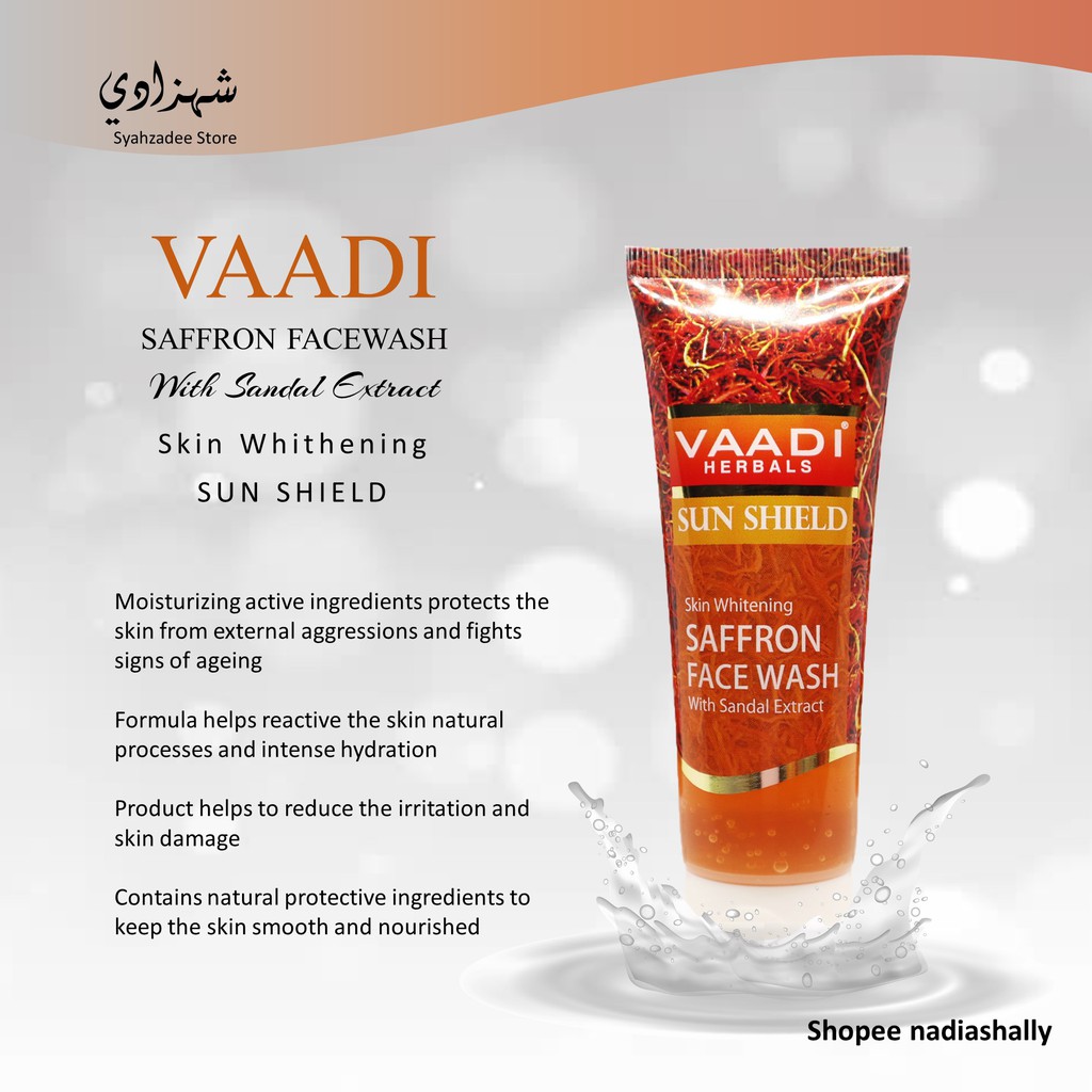 vaadi saffron face wash