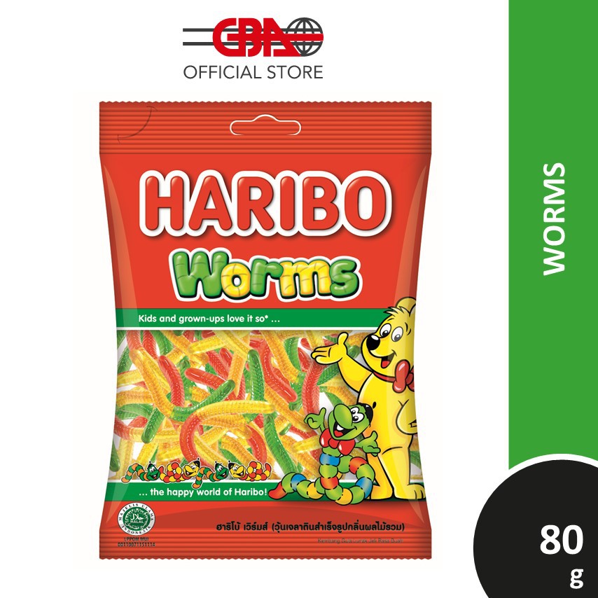 Haribo Gummy Candy 80g - Worms | Shopee Malaysia