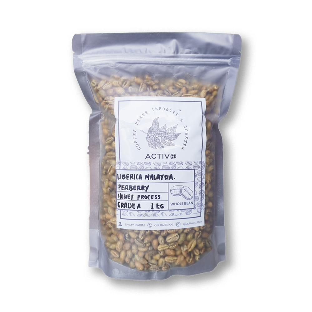 ACTIV Liberica Malaysia (Peaberry) Unroasted Green Coffee Bean (1kg) Shopee Malaysia