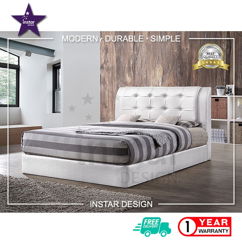 iNSTAR DESIGN JEZA QUEEN SIZE DIVAN BED (WHITE) Shopee Malaysia