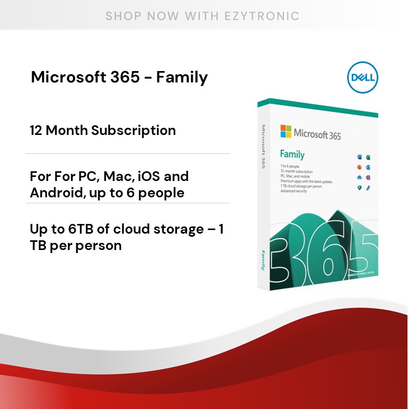 Microsoft Office 365 Family (6 User) Electronic Software Delivery