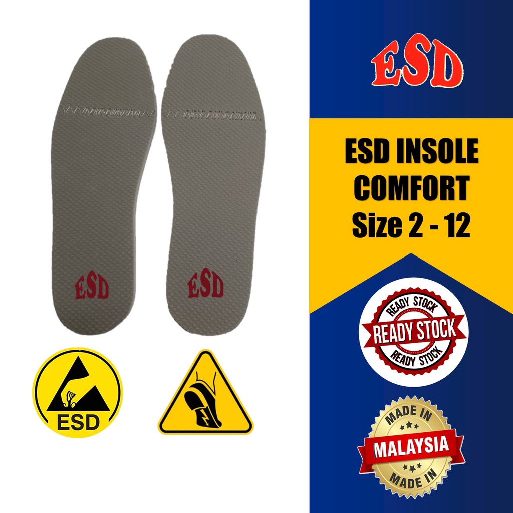 ESD ANTISTATIC INSOLE OR CONDUCTIVE INSOLE FOR CLEANROOM SHOES