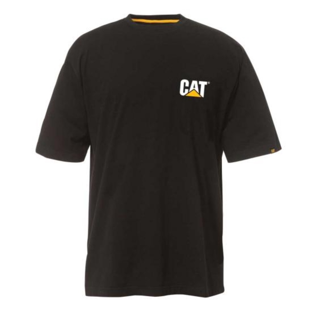 Caterpillar Men's TRADEMARK Tee - Black (W05324-016) Short Sleeves T-Shirt | Casual Streetwear