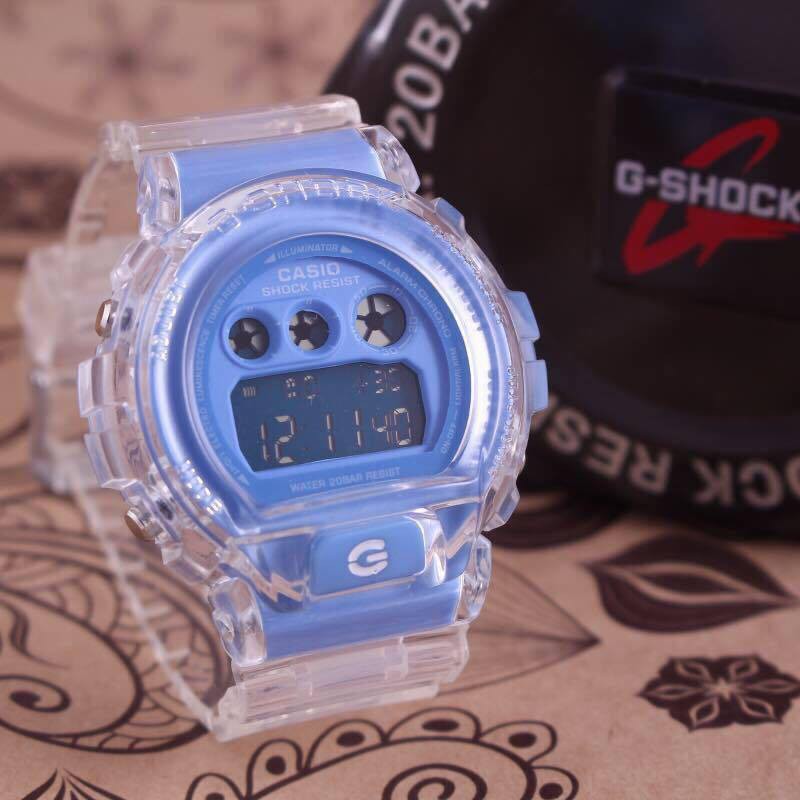 g shock transparent blue
