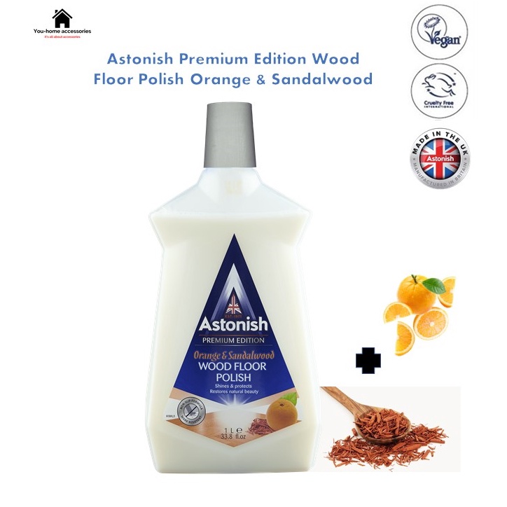 Astonish Specialist Wood Floor Polish With Orange & Sandalwood 1 Liters
