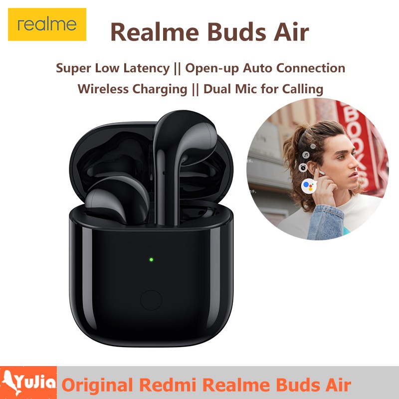 realme buds air with wireless charging case bluetooth headset