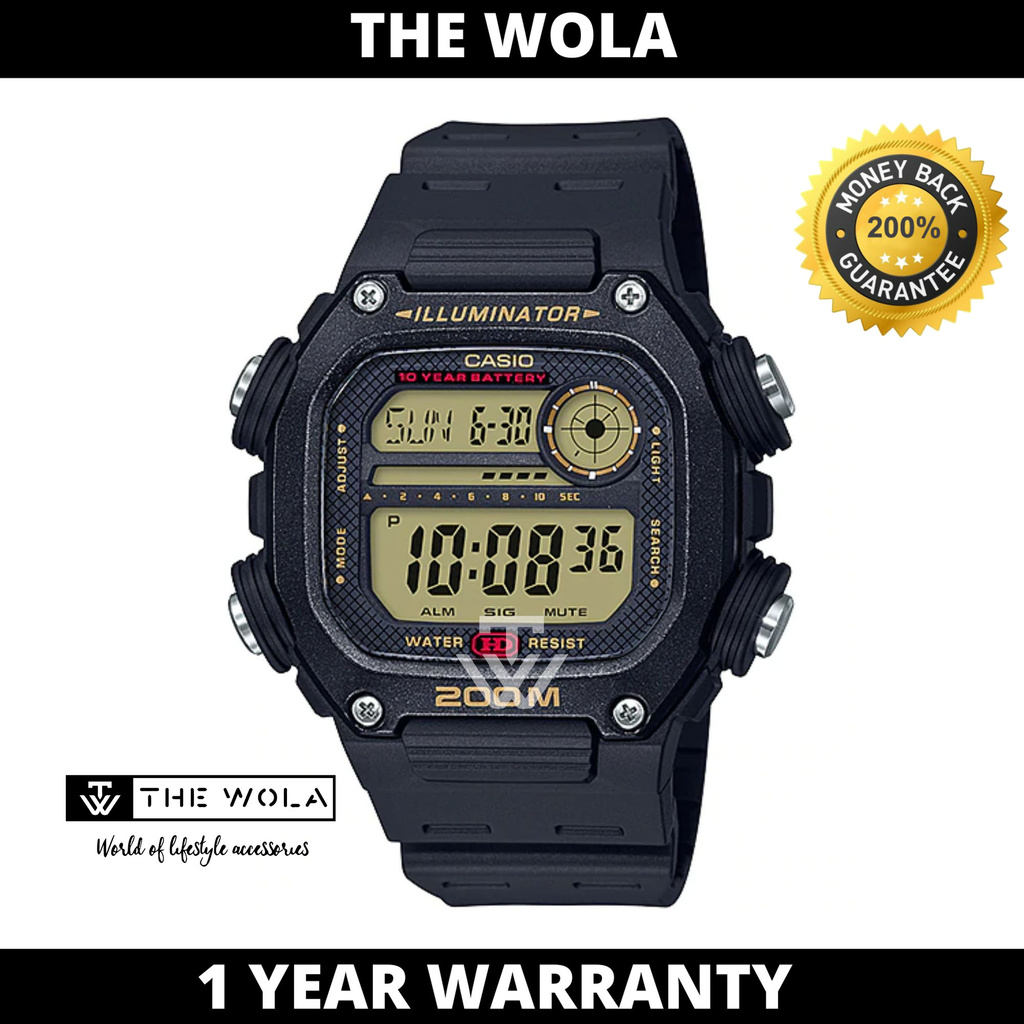 [100% Original Casio] CASIO Watch for Men DW-291H-9A Black Resin Strap (casio watch for men / casio watch)