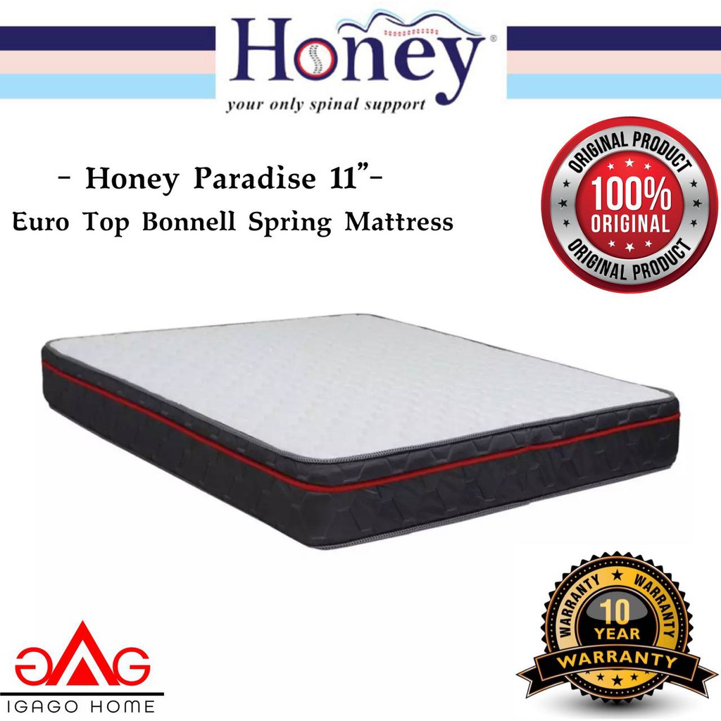 Honey Paradise Perfect Mattress 11 Inch With Euro Top Bonnell Spring ...