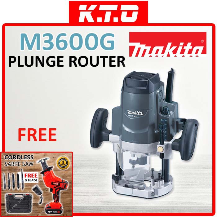 Makita 1650w plunge discount router m3600g review