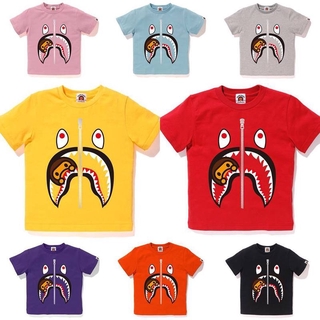 A Bathing Ape Bape Kids Baby Milo Shark Tee T Shirt Girls Boys T Shirts Tops Shopee Malaysia - supreme bape shark t shirt roblox