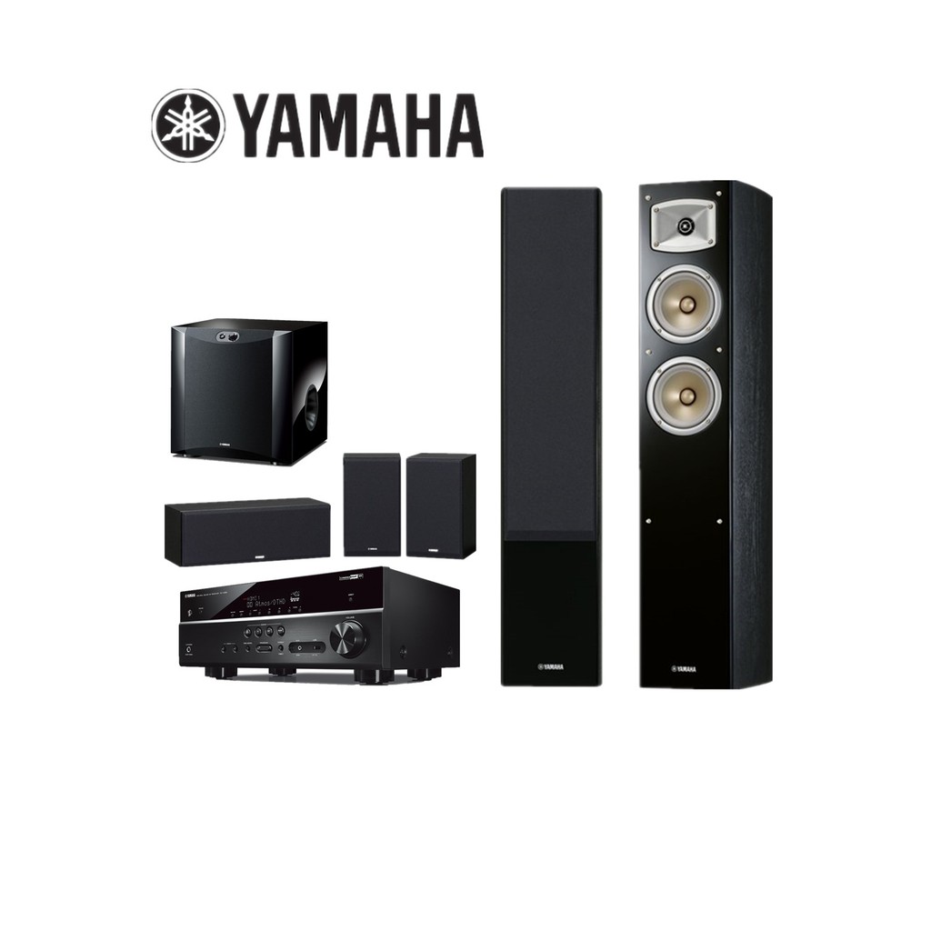 YAMAHA Home Theatre Package ( RX-V585 + NS-F330 + NS-P350+NS-SW1300 ...