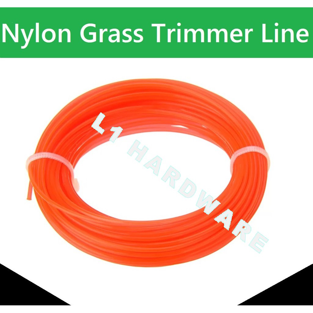 10m DIY Grass Cutting Trimmer Square Line Tali Mesin Rumput Tali Mesin Pemotong Potong Rumput Grass Cutter Trimmer Line