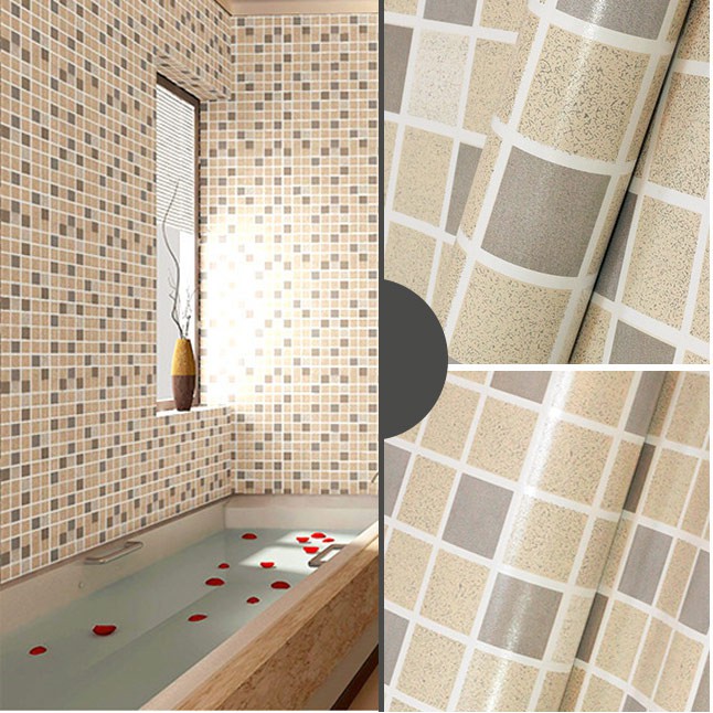 45cmx100cm Width Ceramic Tile Contact Paper Self Adhesive Wallpaper Sticker