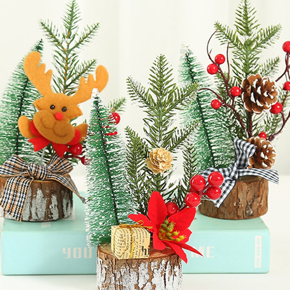 Mini Christmas Trees Xmas Decorations A Small Pine Tree Desktop