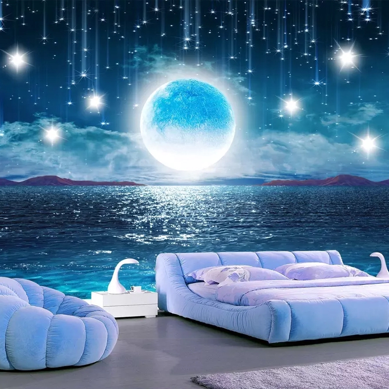 Star 3d Seamless Background Wall Paper Ceiling Theme Mural Ktv Hotel Nightlight Galaxy Wallpaper