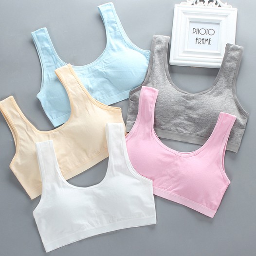 Girls Teenager Cotton Bra Removable Pad Training Bra Shopee Malaysia