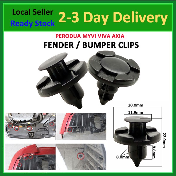 Perodua Myvi/Viva/Axia Fender Under Shield Clips car rivet bumper ...