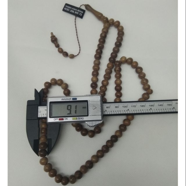 Tasbih kokka/Kaukah besar kod 206 saiz 8mm-10mm original kilang