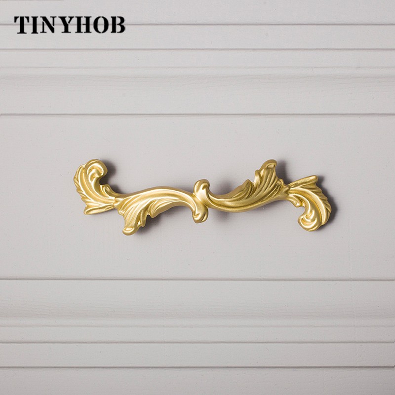 Gold French Knobs and Handles Antique European Style Wardrobe Handles Vintage Drawer