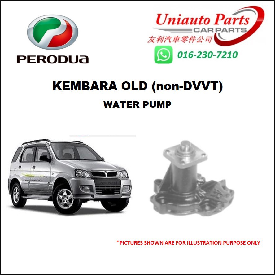 PERODUA KEMBARA OLD (non-DVVT) WATER PUMP  Shopee Malaysia