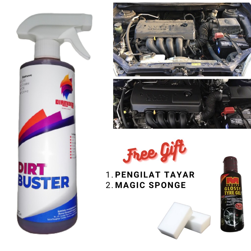 pencuci enjin, engine degreaser, engine bay cleaner, rim ...