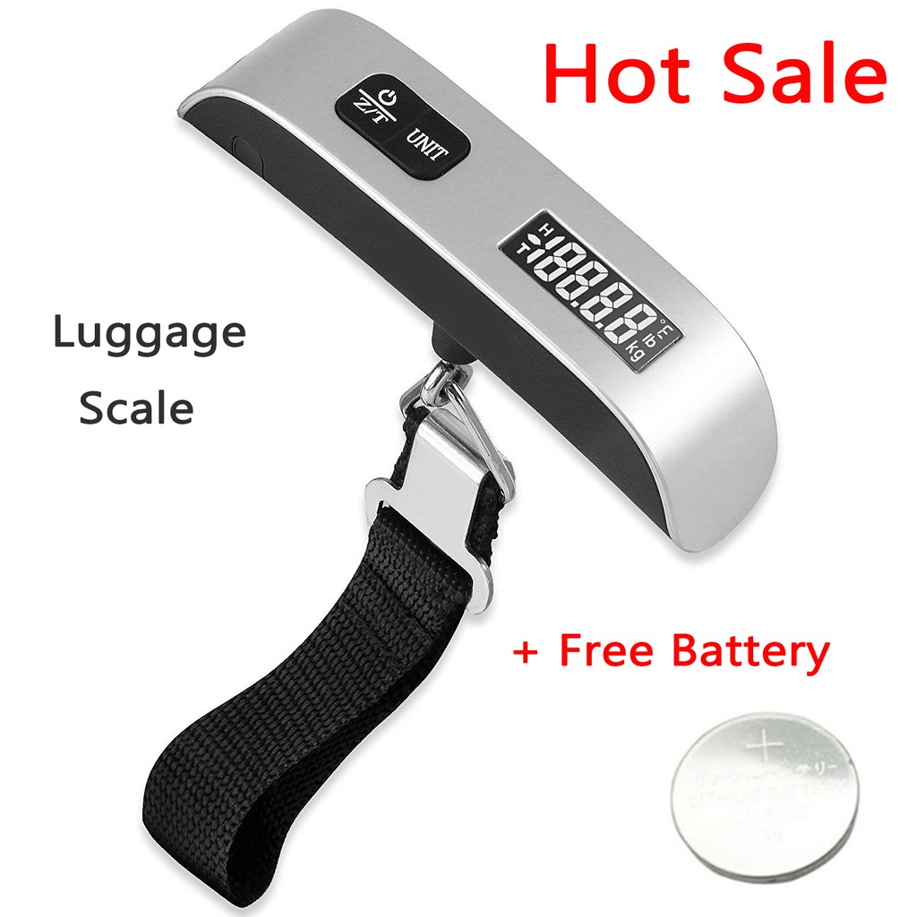 Portable 50kg10g LCD Digital Hanging Luggage Hook Electronic Weight