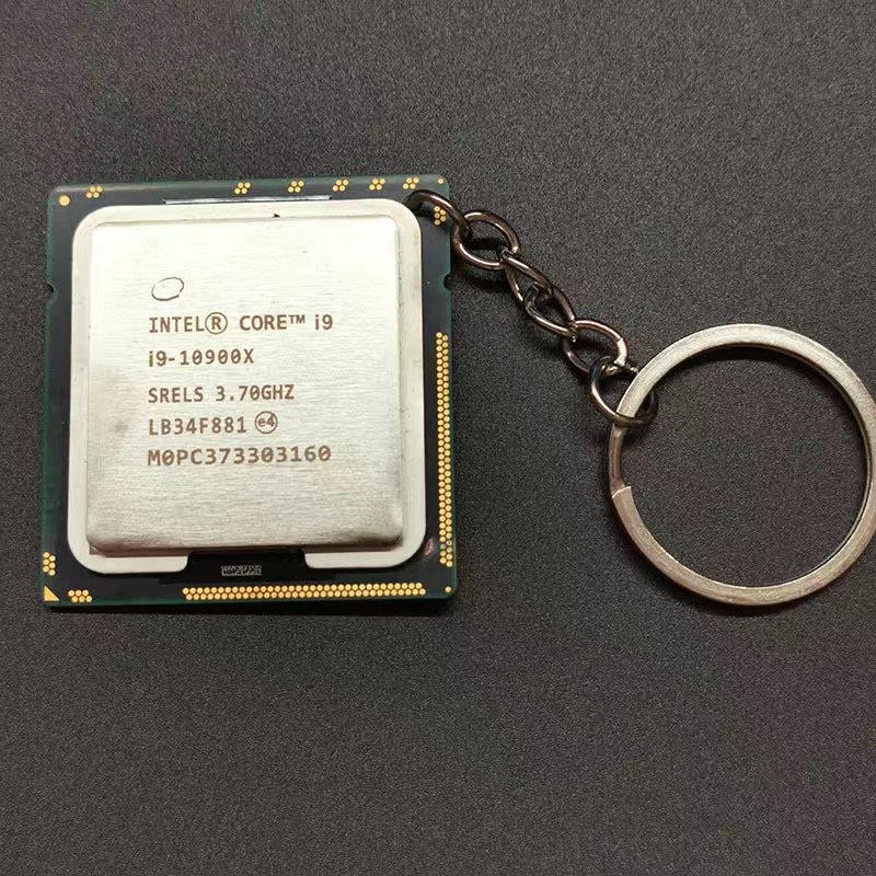 CPU Keychain Souvenir Laser Engraving ROG Intel I9 10900k Creative