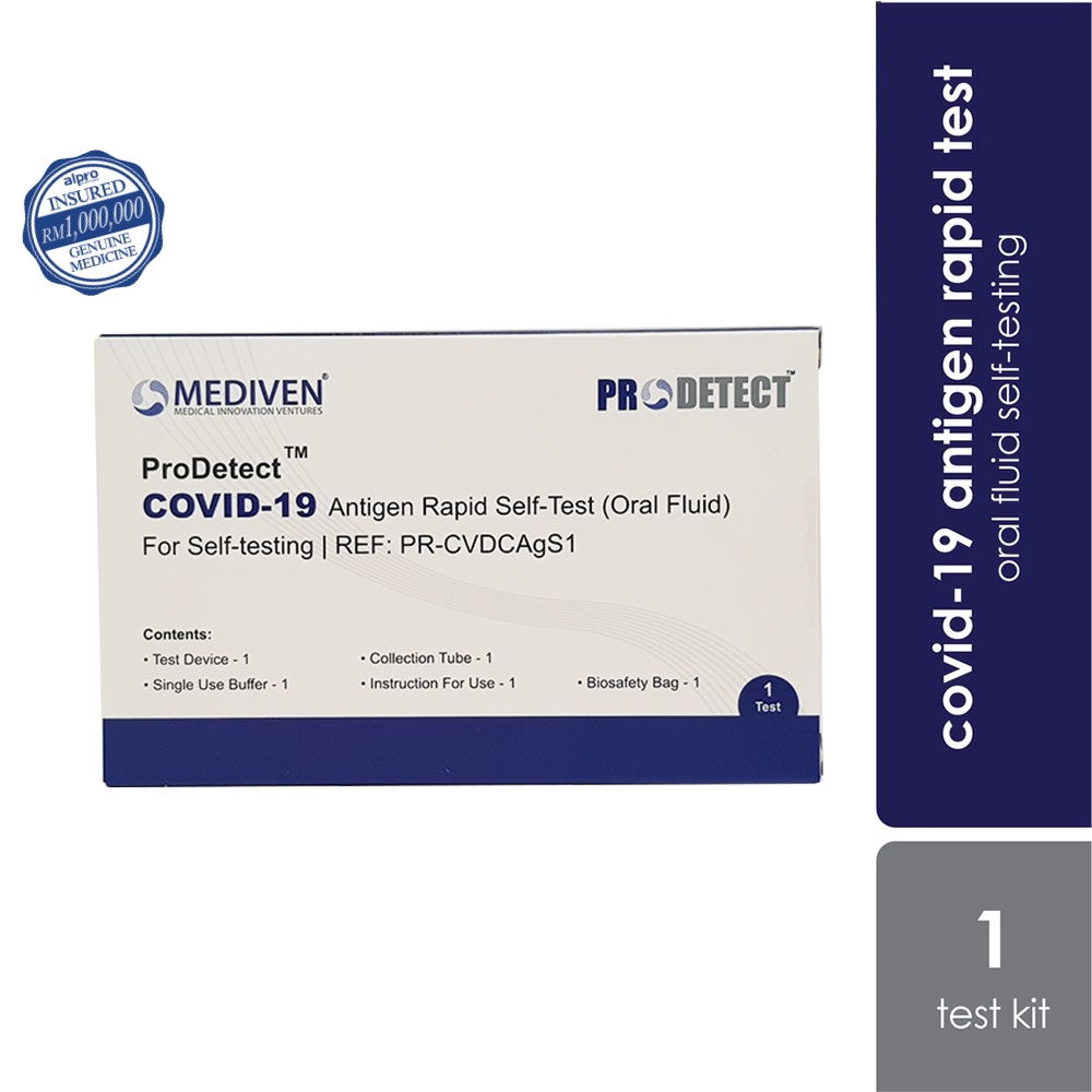 Mediven Prodetect Covid-19 Antigen Rapid Test Oral Fluid Test Kit (1's ...