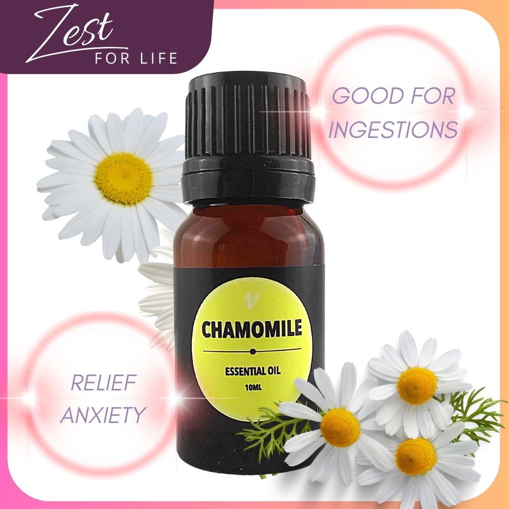 Chamomile Essential Oil 10ml Aroma Aromatherapy Diffuser Fragrances Fragrance Perfume Freshener Digestion Anxiety Relief