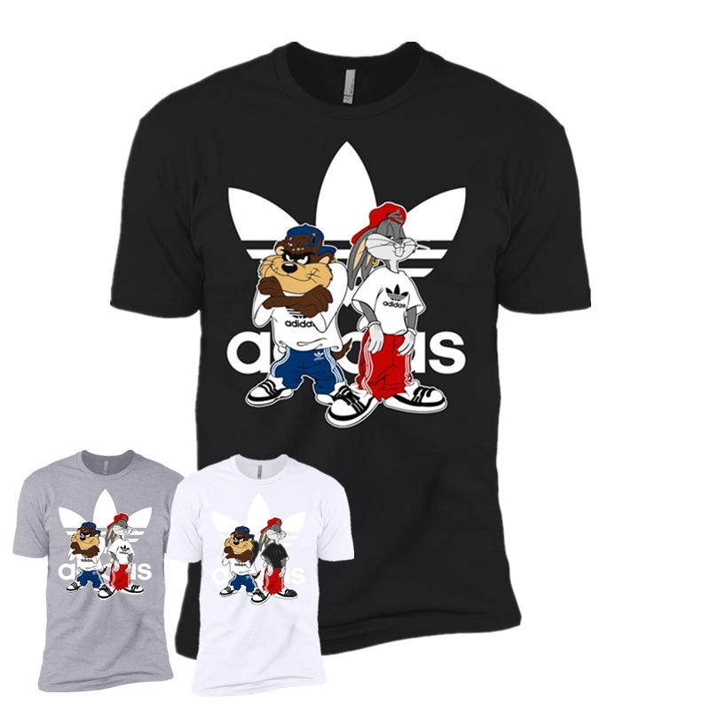 Bugs Bunny And Dog Adidas Fashion Premium Mens Top Tee Casual Style T Shirt Camping T Shirt Shopee Malaysia - roblox t shirt images adida