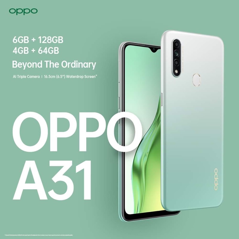 Oppo A31 (6GB RAM + 128GB ROM) 6.5 Inch 4G LTE Original New SmartPhones With Fullset