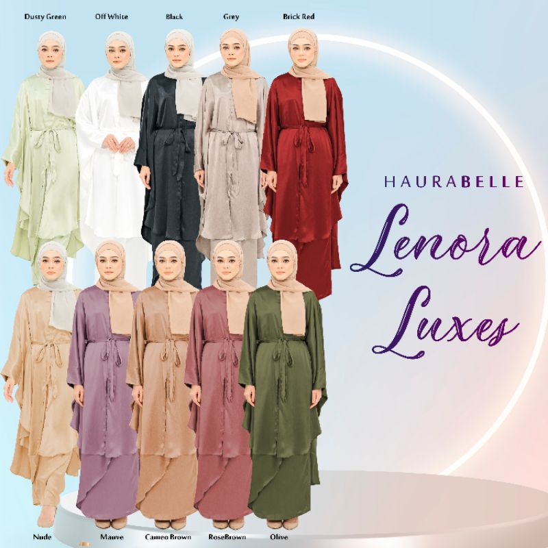 HOT ITEM [HAURABELLE] EXCLUSIVE LENORA LUXES| RAYA 2022|OOTD|CASUAL OUTFIT|WITH PLUS SIZE|BAJU VIRAL|CASUAL OUTFIT