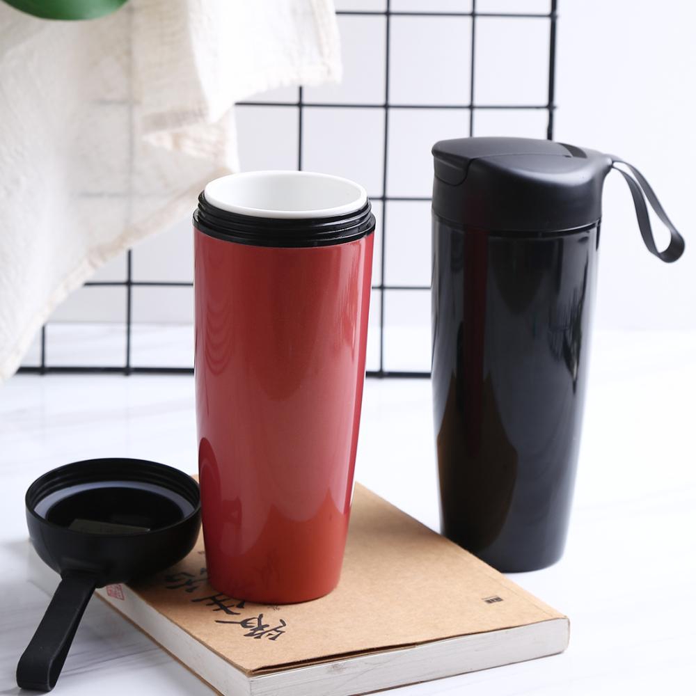 Ceramic Thermos Bottle Flask 600ml Double Wall Thermal Coffee Mug Leak Proof Portable Porcelain