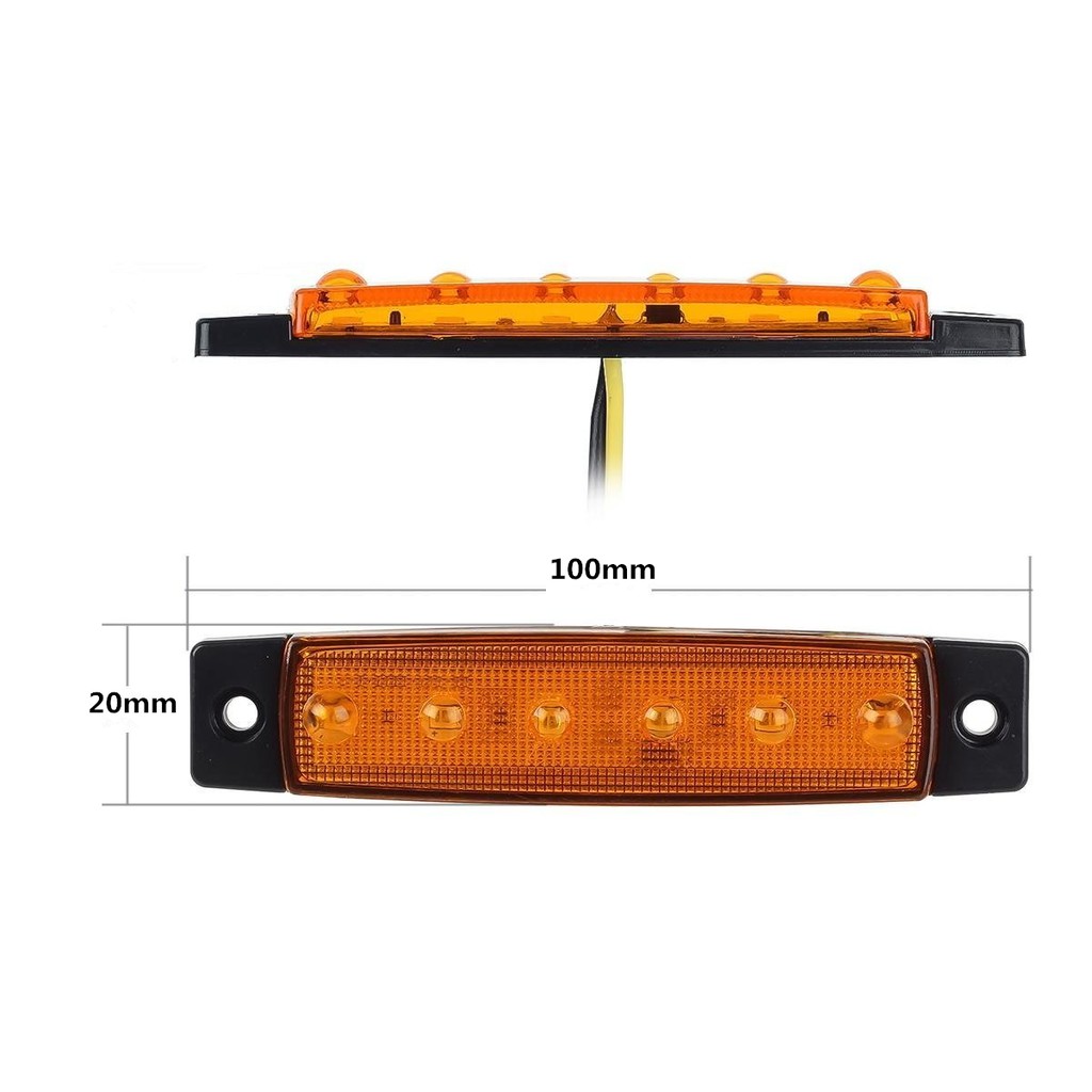 10 X 12V 8 LED Side Marker Orange Amber Lights for Truck Fiat Ducato Peugeot VW