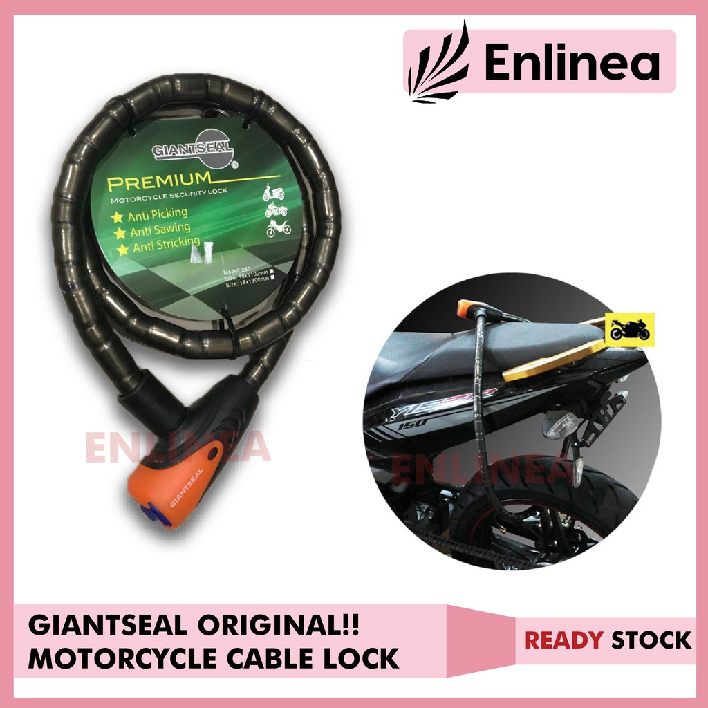 motorcycle cable lock