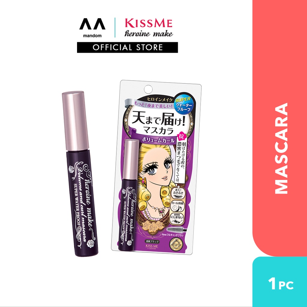 KISS ME Heroine Make Volume & Curl Mascara Super Waterproof (mascara