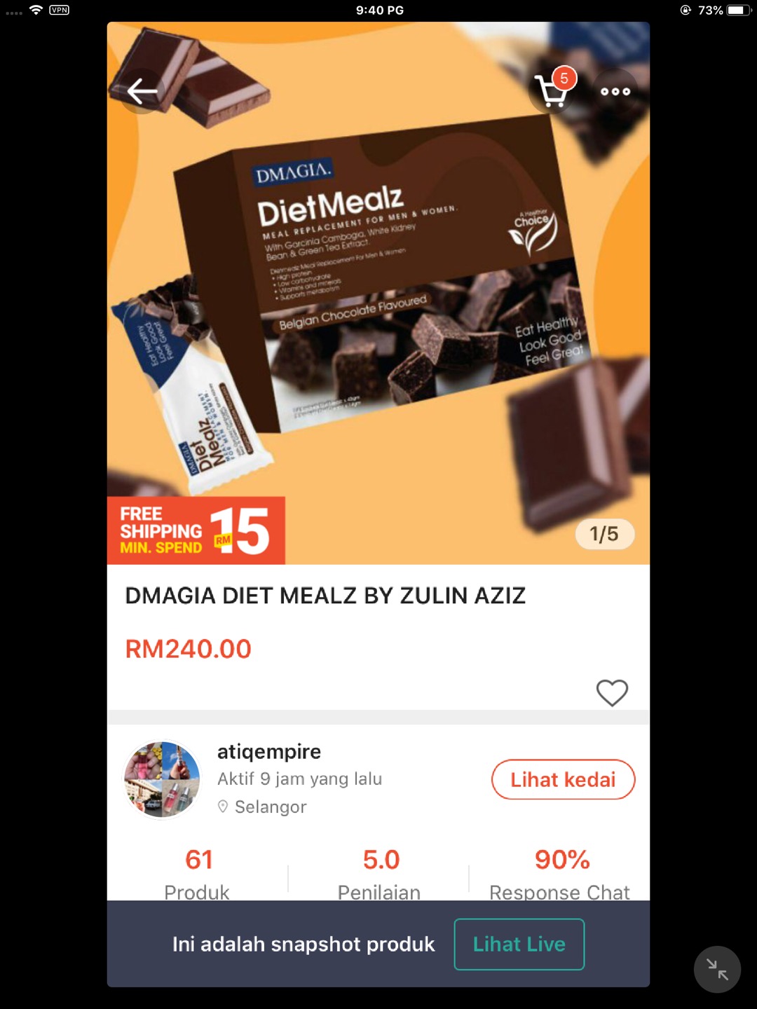DMAGIA DIET MEALZ BY ZULIN AZIZ | Shopee Malaysia