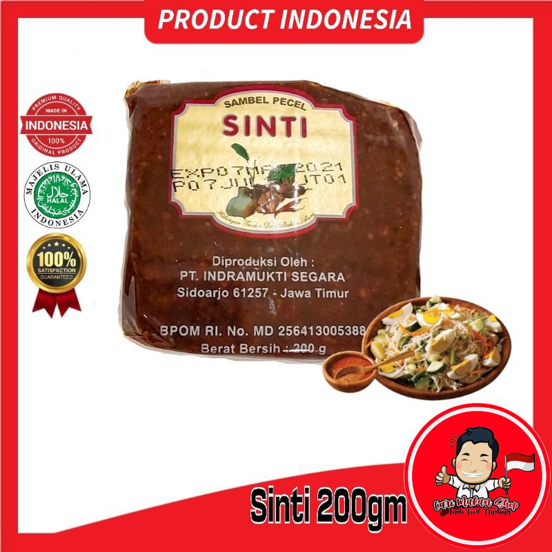 SINTI SAMBAL PECEL Kacang sambal 200 GRAMAsli Indonesia delima rojak sauce Kuah uleg food terasi petis