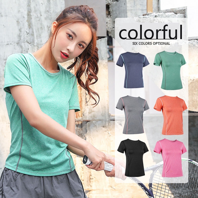 【Sportsangel】Women's running yoga gym workout T-shirts Ladies Professional Sportswear
