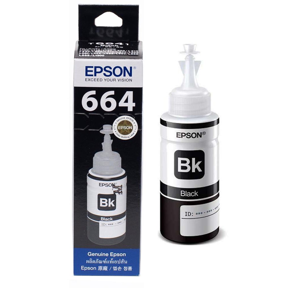 Original Epson T6641 Black Ink (70ml) Shopee Malaysia