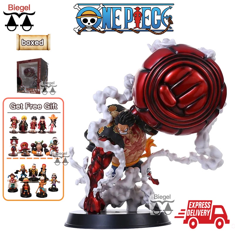 One Piece monkey d luffy gear 4 figure Anime model  One Piece statue decorate / 路飞海贼王模型 birthday gift