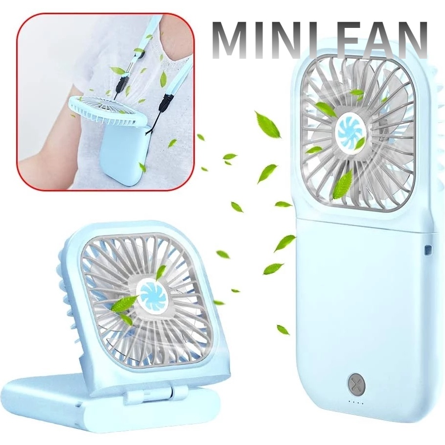 USB Electric Hanging Neck Fan /Portable Mini Handheld Pocket Fan/ Multifunction Desktop Office Fixed Fan/ Foldable Outdoor Traveling Cool Air Fan