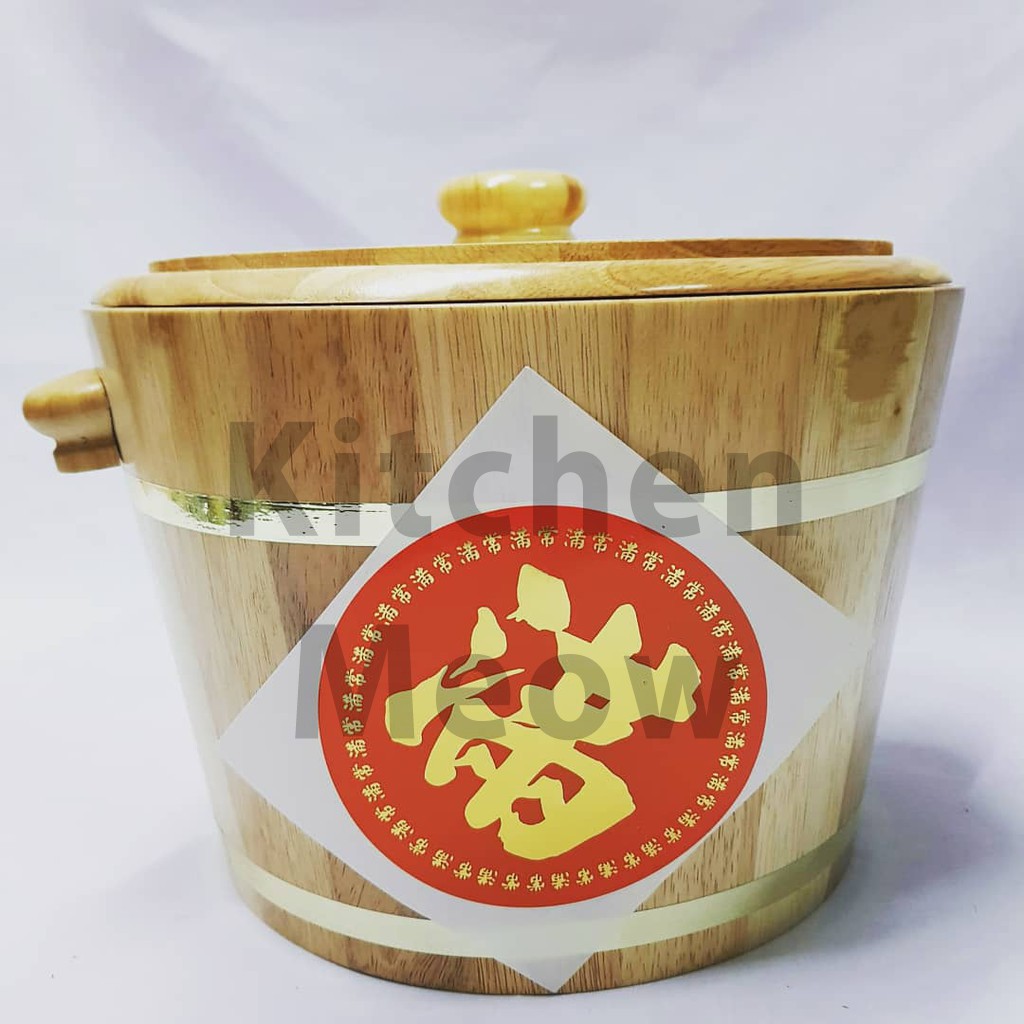 Wooden Rice Bucket / Rice storage container 6kg & 10kg / Wood Rice ...